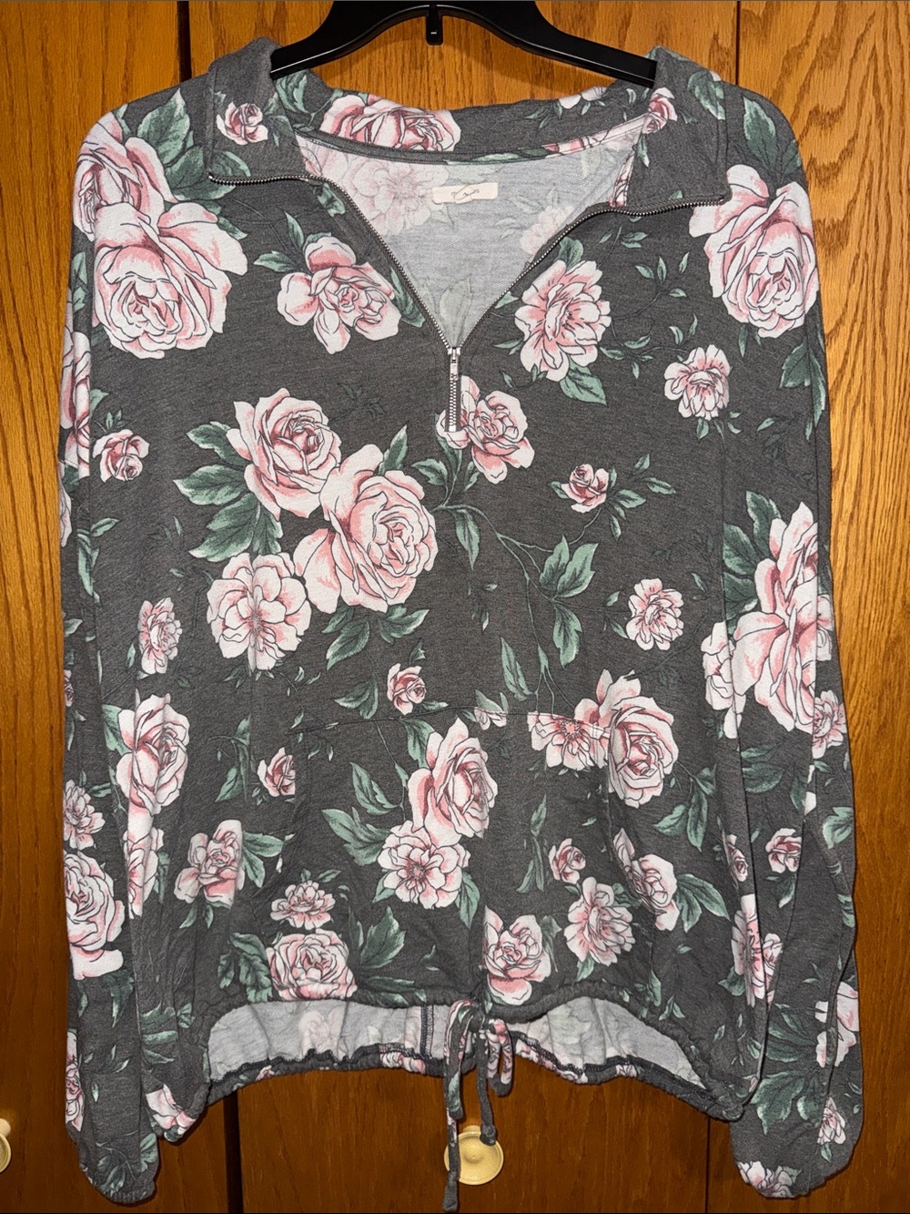 Maurice’s floral 1/4 zip
